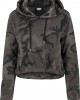 Дамски суичър в тъмносив камуфлаж Urban Classics Ladies Camo Cropped Hoody, Urban Classics, Суичъри - Complex.bg