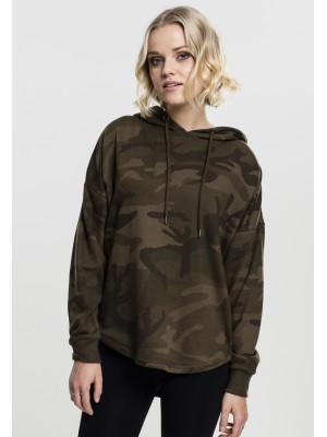 Дамски суичър в камуфлажен цвят Urban Classics Ladies Oversized Camo Hoody