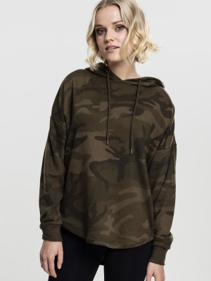 Дамски суичър в камуфлажен цвят Urban Classics Ladies Oversized Camo Hoody