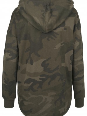 Дамски суичър в камуфлажен цвят Urban Classics Ladies Oversized Camo Hoody