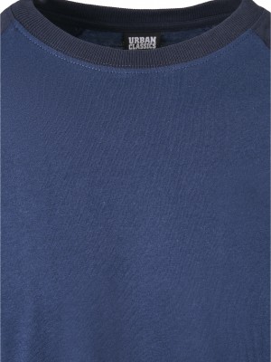 Мъжка блуза Urban Classics LS в синьо darkblue/midnightnavy