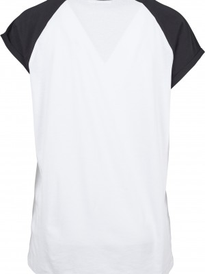 Дамска тениска с реглан ръкави Urban Classics в черно и бяло