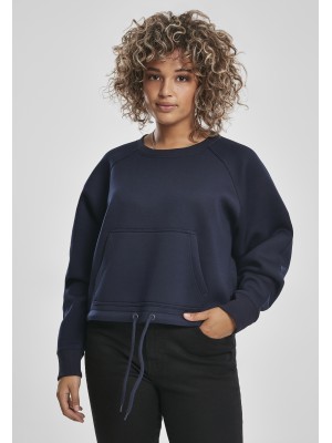 Къс дамски пуловер Urban Classics в тъмно синьо