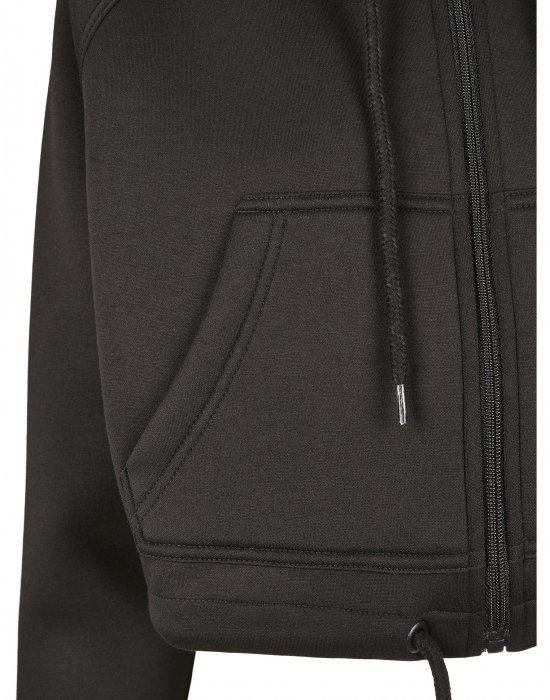 Къс дамски суичър с цип Urban Classics в черно, Urban Classics, Суичъри - Complex.bg