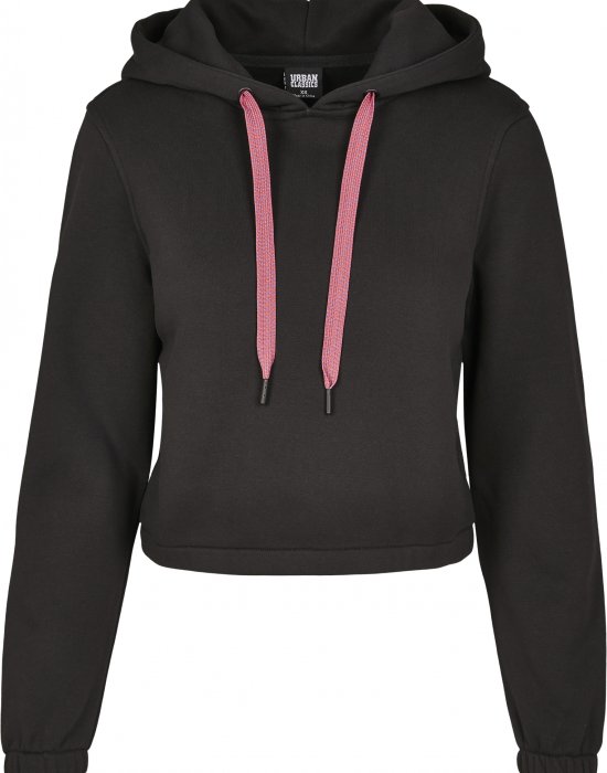 Дамски суичър в черно Urban Classics Ladies Contrast Drawstring Hoody, Urban Classics, Суичъри - Complex.bg