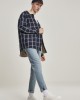 Мъжко тънко яке Urban Classics Sherpa Lined Shirt в тъмносин цвят, Urban Classics, Якета Пролет / Есен - Complex.bg