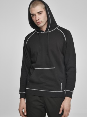 Мъжки суичър в черно Urban Classics Contrast Stitching Hoody