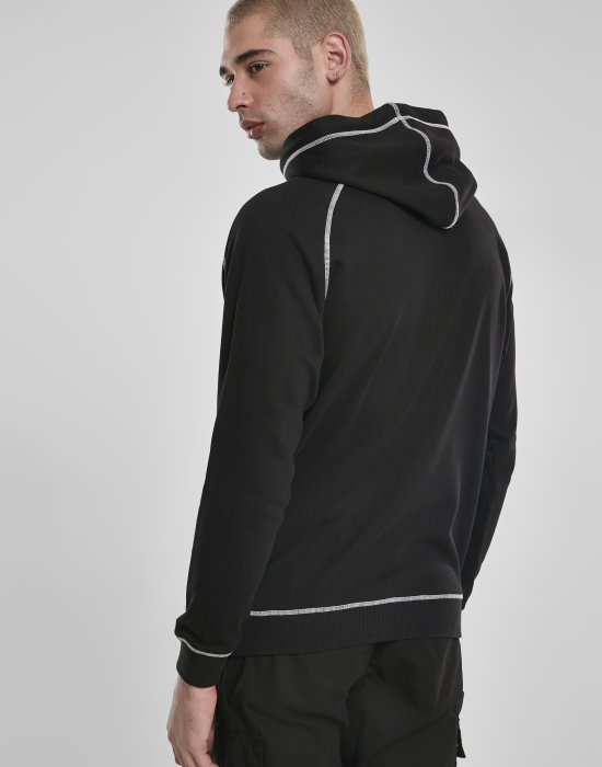 Мъжки суичър в черно Urban Classics Contrast Stitching Hoody, Urban Classics, Суичъри - Complex.bg