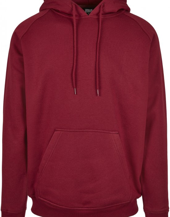 Мъжки суичър в цвят бордо Urban Classics Blank Hoody, Urban Classics, Суичъри - Complex.bg