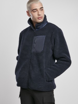 Мъжко яке Urban Classics Sherpa в тъмносин цвят
