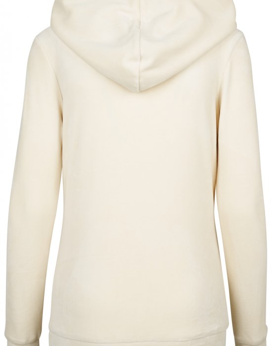 Дамски суичър в пясъчен цвят Urban Classics Ladies Velvet Hoody, Urban Classics, Суичъри - Complex.bg