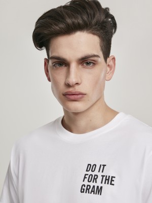 Мъжка тениска Mister Tee Do It For The Gram в бял цвят