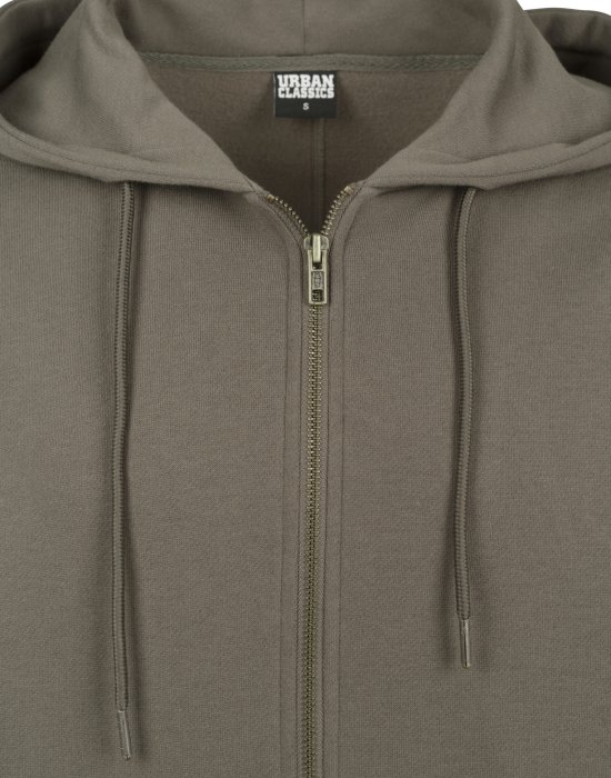 Мъжки суичър в сиво Urban Classics Zip HoodyLong Sweat Zip Hoody, Urban Classics, Суичъри с цип - Complex.bg