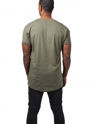 Изчистена мъжка тениска Urban Classics в цвят маслина