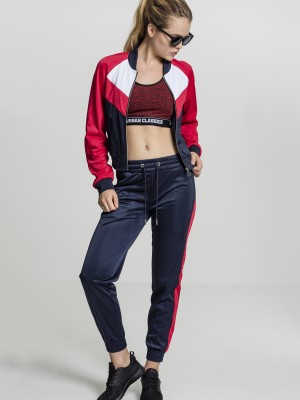 Дамска жилетка Urban Classics в тъмносин, червен и бял цвят