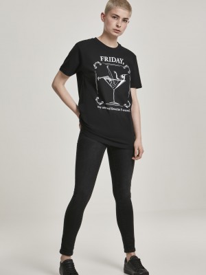 Дамска тениска Mister Tee F-Word в черен цвят
