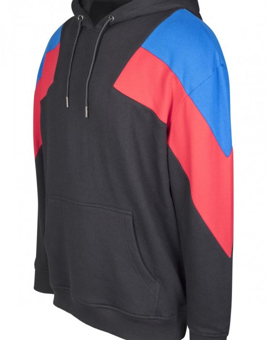 Мъжки суичър в  черно Urban Classics Oversize 3-Tone Hoody, Urban Classics, Суичъри - Complex.bg