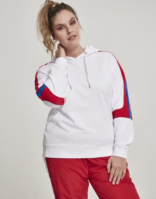 Дамски суичър в бяло Urban Classics Ladies Panel Terry Hoody, Urban Classics, Суичъри - Complex.bg