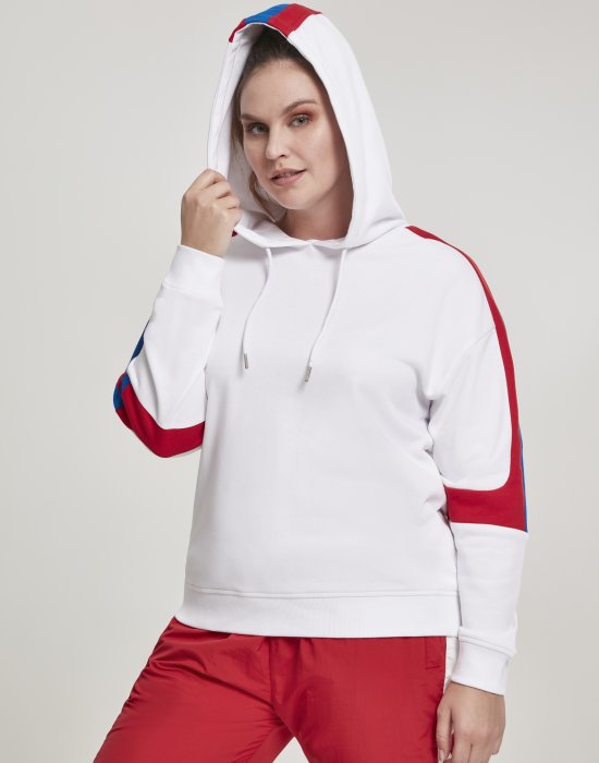 Дамски суичър в бяло Urban Classics Ladies Panel Terry Hoody, Urban Classics, Суичъри - Complex.bg