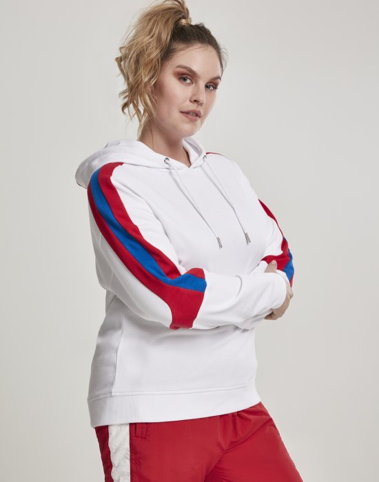 Дамски суичър в бяло Urban Classics Ladies Panel Terry Hoody, Urban Classics, Суичъри - Complex.bg