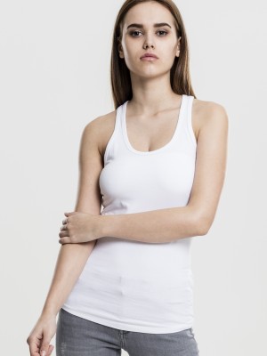 Дамски потник Urban Classics Jersey в бял цвят