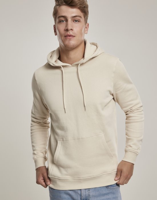 Мъжки суичър в пясъчен цвят Urban Classics Organic Basic Hoody, Urban Classics, Суичъри - Complex.bg