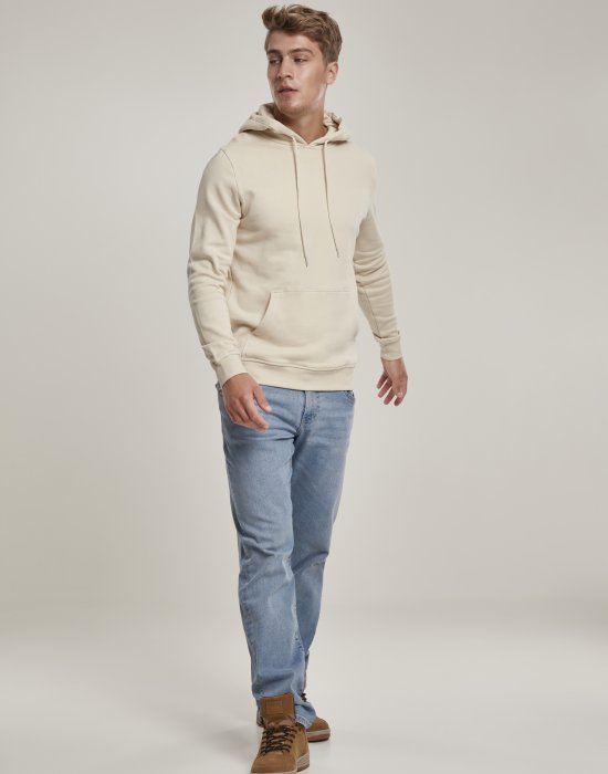 Мъжки суичър в пясъчен цвят Urban Classics Organic Basic Hoody, Urban Classics, Суичъри - Complex.bg