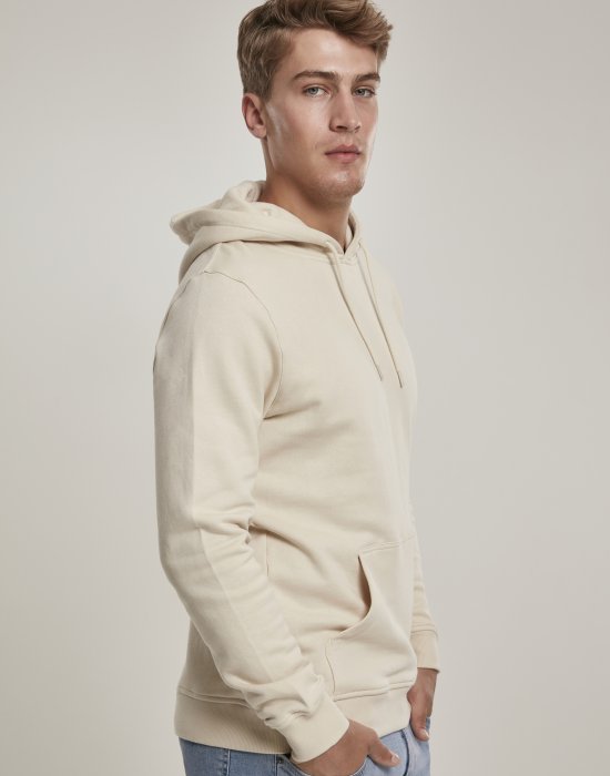 Мъжки суичър в пясъчен цвят Urban Classics Organic Basic Hoody, Urban Classics, Суичъри - Complex.bg