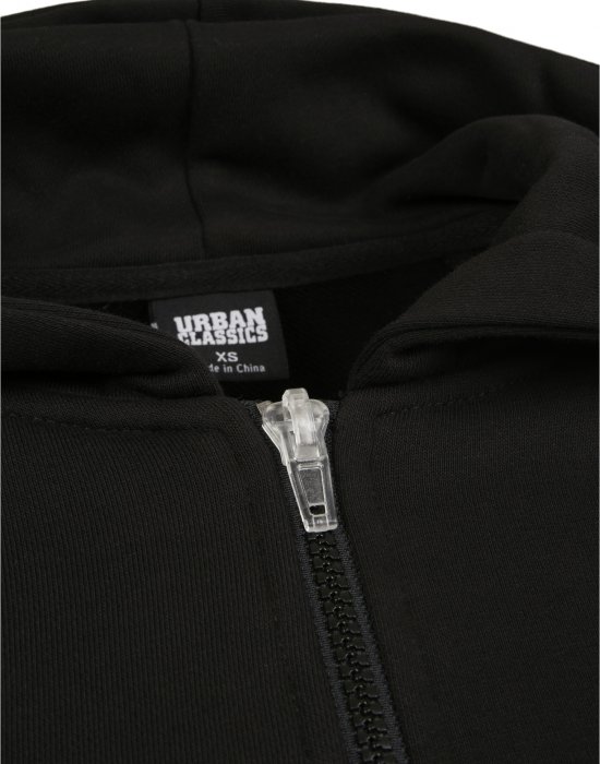 Дамски суичър в черно Urban Classics Ladies Short Worker Zip Hoody, Urban Classics, Суичъри - Complex.bg