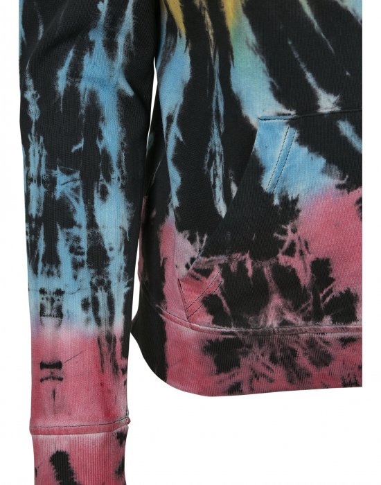 Дамски суичър черен Urban Classics Ladies Tie Dye Hoody, Urban Classics, Суичъри - Complex.bg