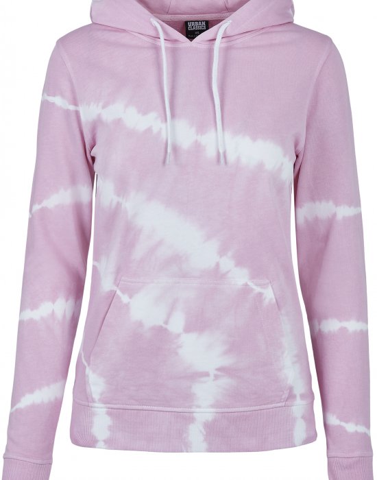 Дамски суичър в розово Urban Classics Ladies Tie Dye Hoody, Urban Classics, Суичъри - Complex.bg