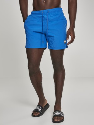 Мъжки плувни шорти Urban Classics Block в син цвят