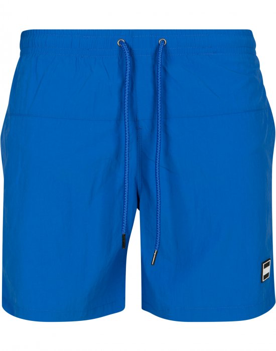 Мъжки плувни шорти Urban Classics Block в син цвят, Urban Classics, Къси панталони - Complex.bg