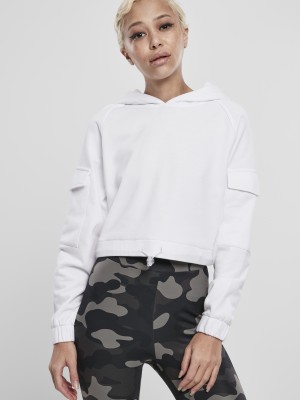  Дамски суичър в бяло Urban Classics Ladies Short Worker Hoody 