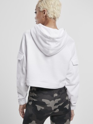  Дамски суичър в бяло Urban Classics Ladies Short Worker Hoody 