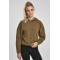 Дамски суичър в цвят маслина Urban Classics Ladies Short Worker Hoody 