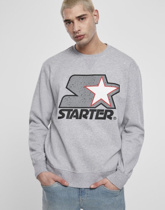 Мъжка блуза STARTER Multicolored Logo в сив цвят, STARTER, Блузи - Complex.bg