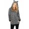  Дамски суичър в черно Urban Classics Ladies Melange Teddy Zip Hoody