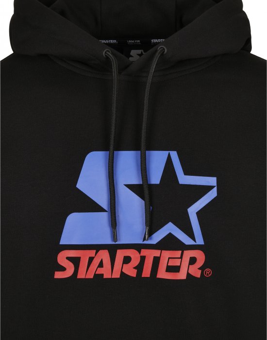 Мъжки суичър STARTER Two Color Logo в черен цвят, STARTER, Суичъри - Complex.bg