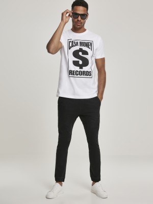 Мъжка тениска Mister Tee Cash Money Records в бял цвят