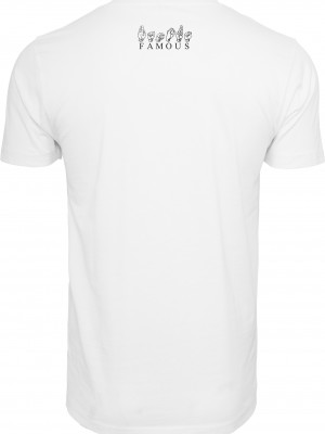Мъжка тениска Famous FMS Sign в бяло