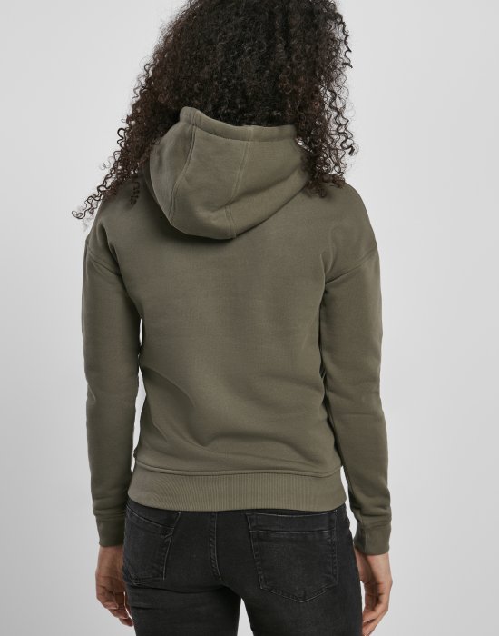 Дамски суичър в цвят маслина Urban Classics Ladies Organic Hoody, Urban Classics, Суичъри - Complex.bg