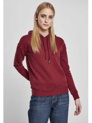 Дамски суичър в цвят бордо Urban Classics Ladies Organic Hoody