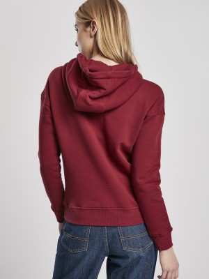 Дамски суичър в цвят бордо Urban Classics Ladies Organic Hoody