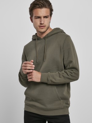 Мъжки суичър в цвят маслина Urban Classics Organic Basic Hoody