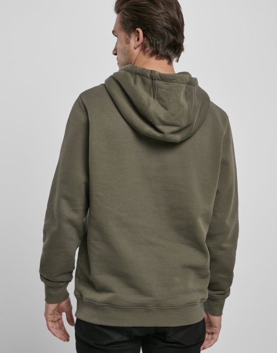 Мъжки суичър в цвят маслина Urban Classics Organic Basic Hoody, Urban Classics, Суичъри - Complex.bg