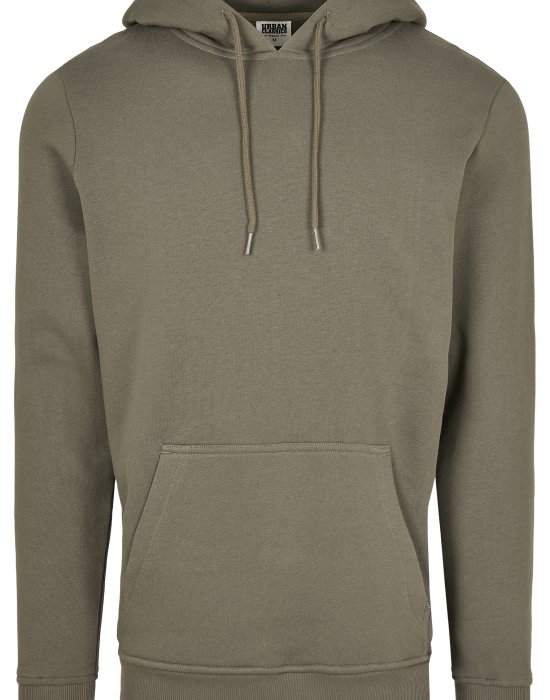 Мъжки суичър в цвят маслина Urban Classics Organic Basic Hoody, Urban Classics, Суичъри - Complex.bg