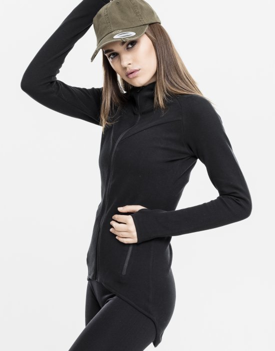 Дамски суичър в черно Urban Classics Ladies Athletic Interlock Zip Hoody, Urban Classics, Суичъри - Complex.bg