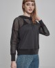 Дамски суичър в черно Urban Classics Ladies Mesh Hoody, Urban Classics, Суичъри - Complex.bg