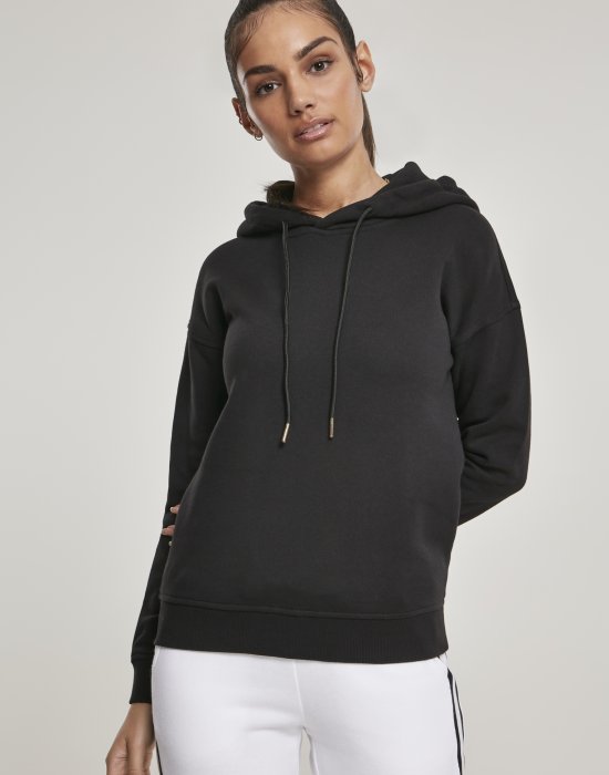 Дамски суичър в черно Urban Classics Ladies Organic Hoody, Urban Classics, Суичъри - Complex.bg